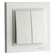 Выключатель двухклавишный mono electric despina 102-252525-102